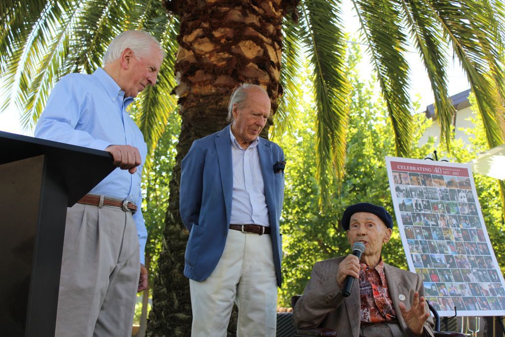 Congressman Mike Thompson with Austin Hills and Miljenko Grgich